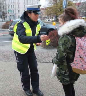 akcja rozdawania odblasków