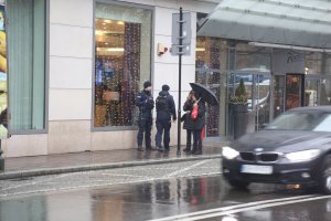 patrol Policji - zabezpieczenie COP24 w Krakowie