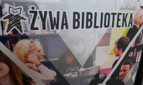 żywa biblioteka - plakat promujący wydarzenie