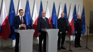 Konferencja prasowa w związku z tragicznym zdarzeniem w Koszalinie