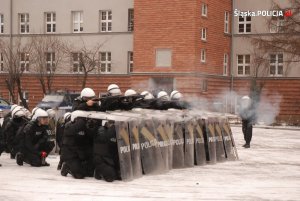 Węgierscy policjanci w katowickim oddziale prewencji