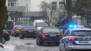 Policjanci zabezpieczali konferencję dotyczącą Bliskiego Wschodu
