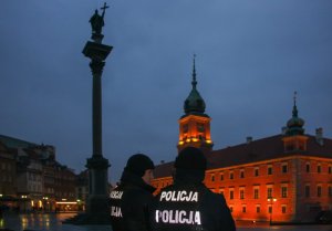 Policjanci zabezpieczali konferencję dotyczącą Bliskiego Wschodu