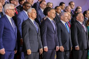 Policjanci zabezpieczali konferencję dotyczącą Bliskiego Wschodu