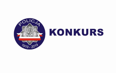 Logo 100 lat Policji. Z prawej napis Konkurs.