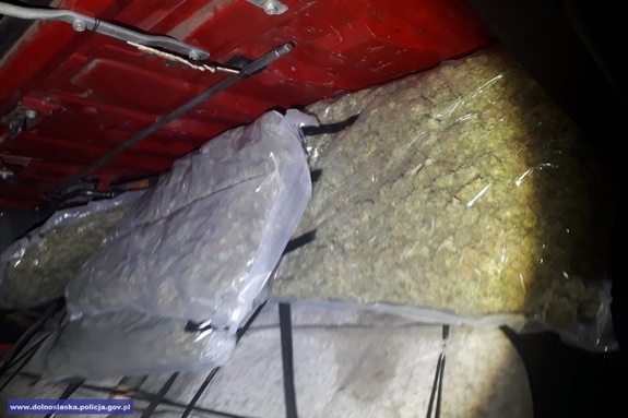 zabezpieczona przez policjantów marihuana