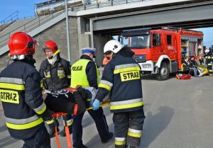 służby ratownicze podczas ćwiczeń