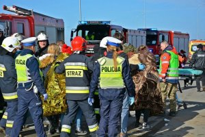 służby ratownicze podczas ćwiczeń