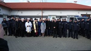 Wizyta Ministra Spraw Wewnętrznych i Administracji w Komisariacie Policji w Żabnie