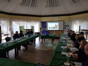 Narada służby prewencyjnej podczas zawodów policyjnych narciarzy