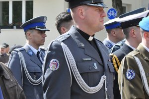 Pierwszy z lewej: mł.insp.Maciej Kalinowski - Szkołą Policji w Słupsku.