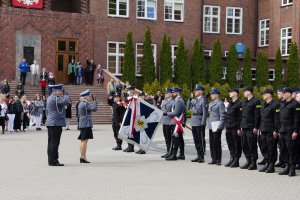 Przegląd pododdziałów słuchaczy.