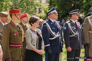 Zastępca Komendanta Głównego Policji nadinsp. Kamil Bracha oraz przedstawiciele innych wojsk w tym. m.in. z Nowej Zelandii