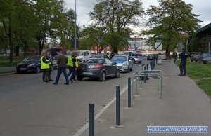 miejsce zatrzymania przez policjantów usiłującego zbiec mężczyzny