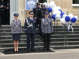 Pomnik Poległym Policjantom - składanie wieńca przez I Zastępce KGP