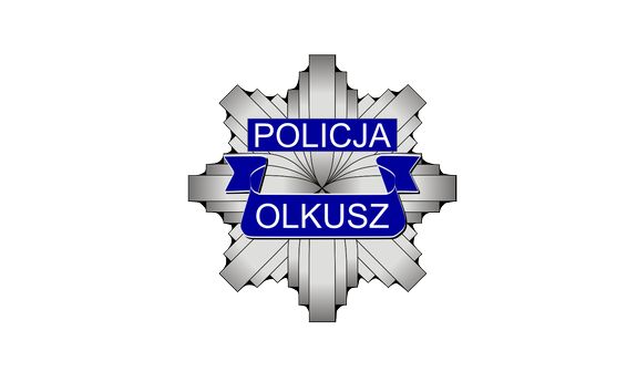 policyjna gwiazda i napis: Olkusz