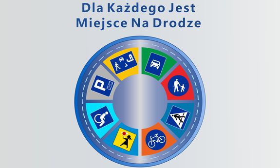 plakat promujący akcję Dla każdego jest miejsce na drodze&quot;