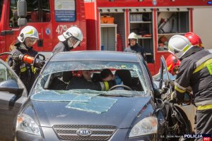 Dzień otwarty Centrum Szkolenia Policji w Legionowie – pokaz straży pożarnej