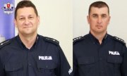 dwaj policjanci z Łęcznej