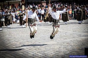 Dwóch reprezentantów Orkiestra Straży Granicznej z Nowego Sącza podczas występu