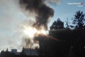 &quot;pożar budynku cukrowni w Chybiu
