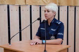 Przemówienie zastępcy Komendanta Szkoły Doroty Przypolskiej.