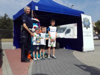 policjanci na pikniku profilaktycznym