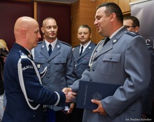 Spotkanie Sekretarza Stanu MSWiA Jarosława Zielińskiego z laureatami konkursu &quot;Policjant, który mi pomógł&quot;