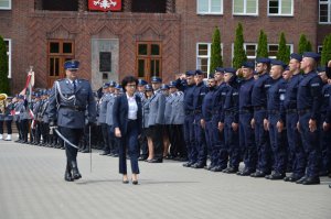 Przegląd pododdziałów słuchaczy.