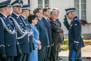 Komendant Główny Policji gen. insp. Jarosława Szymczyk wita gości