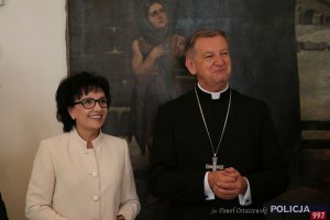 Minister Elżbieta Witek i bp Józef Guzdek
