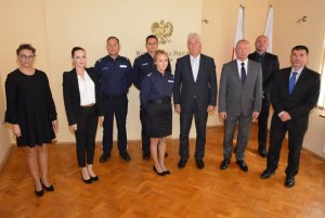 delegacja Węgierskiego Centrum Kształcenia i Szkolenia Policji oraz przedstawiciele WSPol w Szczytnie