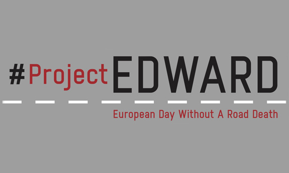 Napis: #ProjectEDWARD, European Day Without A Road Death