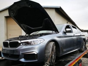 Odzyskany samochód marki BMW