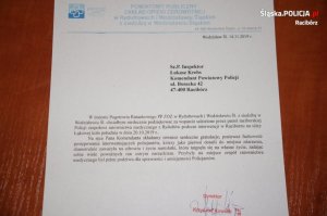 List z podziękowaniami