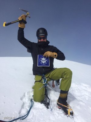 St. sierz. Paweł Burdyl podczas wspinaczki górskiej