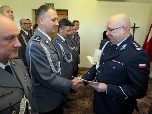 Uroczystość wręczenia odznaczeń i awansów funkcjonariuszom Głównego Sztabu Policji KGP