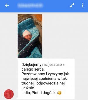 Wiadomość od rodziców skierowana do policjantów