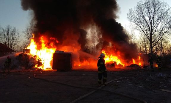 Pożar spowodowany przez zatrzymanego