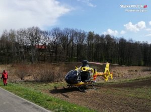 śmigłowiec na miejscu zdarzenia