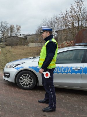 Policjanci podczas eskorty