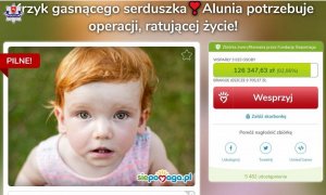 ulotka informująca o zbiórce pieniędzy i zdjęcie Ali