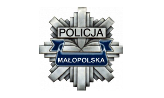 policyjna gwiazda z napisem Małopolska