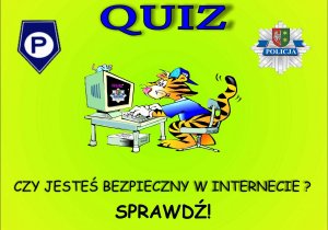 plakat dotyczący quizu o bezpieczeństwie w Internecie