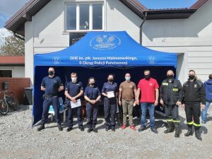 organizatorzy i partnerzy zbiórki krwi w Wolborzu