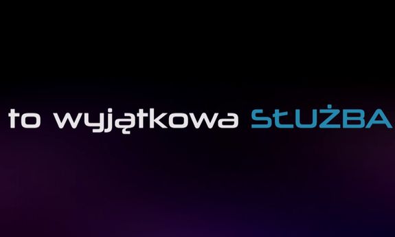 Napis &quot; to wyjątkowa służba&quot;