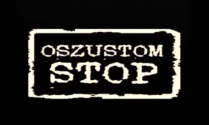 Logo z napisem Oszustom Stop