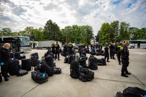 policjanci, którzy stanowią skład XXXI zmiany Jednostki Specjalnej Polskie Policji w Kosowie