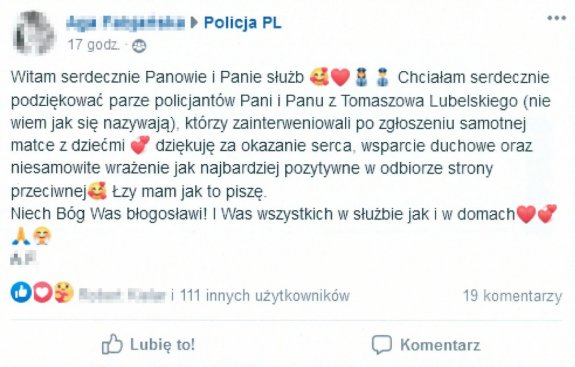 treść podziękowań