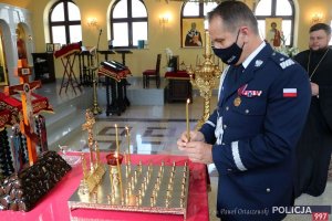 prawosławne nabożeństwo z okazji Święta Policji z udziałem I Zastępcy Komendanta Głównego Policji oraz dyrektorów biur KGP